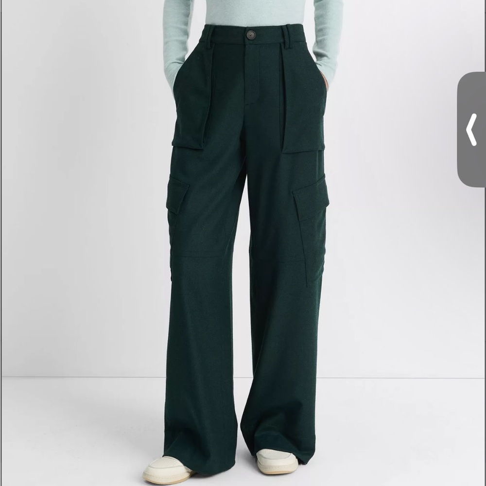 Vince Flannel Wide-Leg Cargo Pant NWT